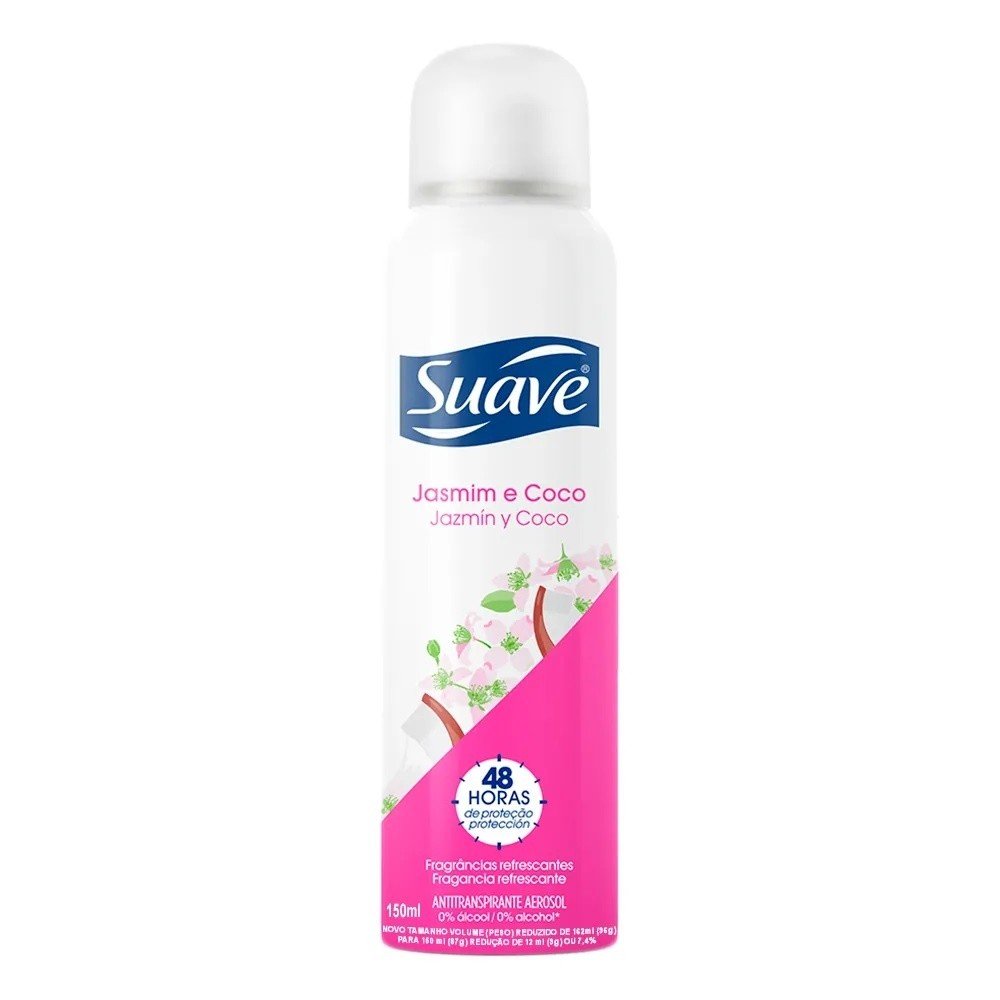 Desodorante Suave Aerosol Jasmim - Embalagem c/150 ml - JMC fraldas