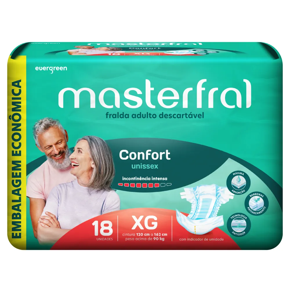 Fralda Adulto Masterfral Econ XG 18 Un.