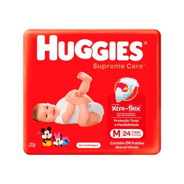 Fralda Huggies Supreme Care Jumbo - Tamanho M c/24 unidades